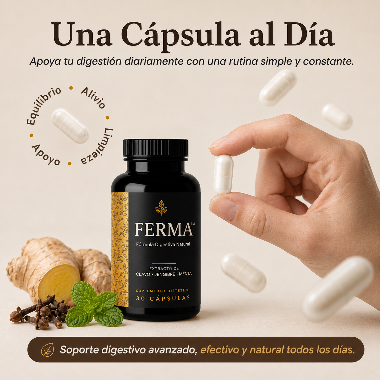 FERMA™ | LA FÓRMULA NATURAL PARA LOS GASES Y LA PESADEZ DESPUÉS DE COMER