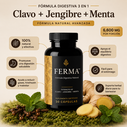 FERMA™ | LA FÓRMULA NATURAL PARA LOS GASES Y LA PESADEZ DESPUÉS DE COMER