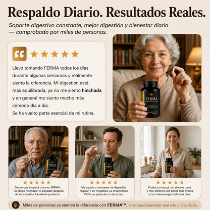 FERMA™ | LA FÓRMULA NATURAL PARA LOS GASES Y LA PESADEZ DESPUÉS DE COMER